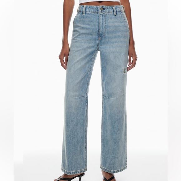 Denim Forum ARITZIA The Lou Hi-rise Jean 7 yrs blue taboo size 30 - Picture 2 of 10